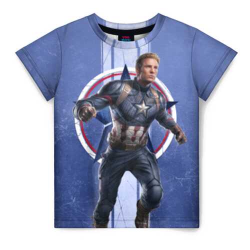 Детская футболка ВсеМайки 3D Captain America, размер 122 в Детки