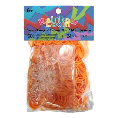 Плетение из резинок Rainbow Loom Solid Bands - Neon Orange в Детки