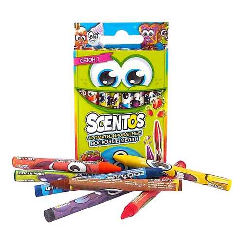 Набор ароматизированных восковых мелков Scentos Scented Crayons 40279 8 штук в Детки