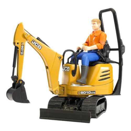 Спецтехника Bruder JCB 8010 CTS и рабочий в Детки