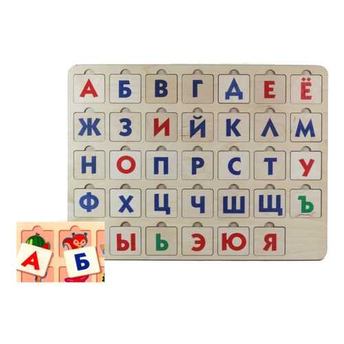 Игра развивающая деревянная Азбука 1, 40*30*0,8 см. в Детки