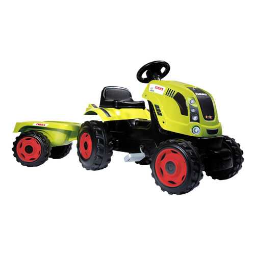 Каталка детская Smoby трактор педальный CLAAS Farmer XL с прицепом в Детки