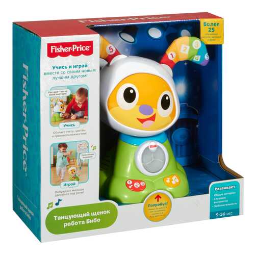 Мягкая развивающая игрушка Fisher-Price Щенок Робота Бибо в Детки