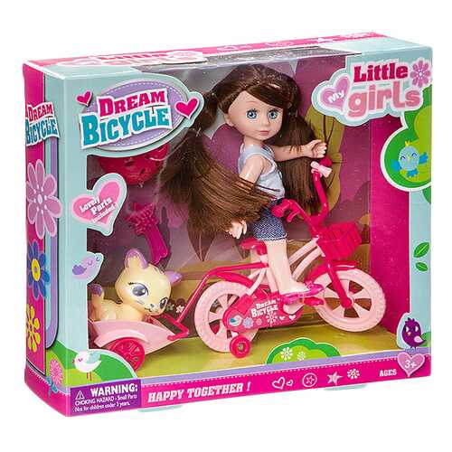 Набор игровой с куклой Dream Bicycle, BOX, 2 вида, арт.63003. в Детки