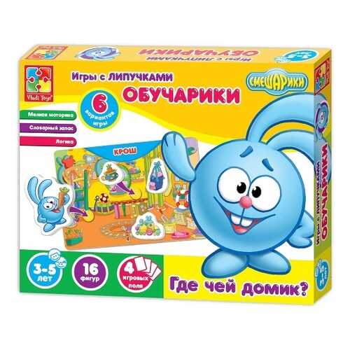 Настольная игра с липучками Vladi Toys Обучарики: Где чей домик? (VT2307-02) в Детки