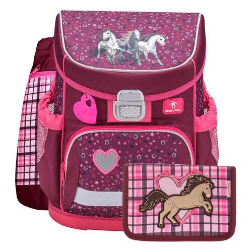 Ранец детский Belmil Mini Fit I Love Horse с наполнением в Детки